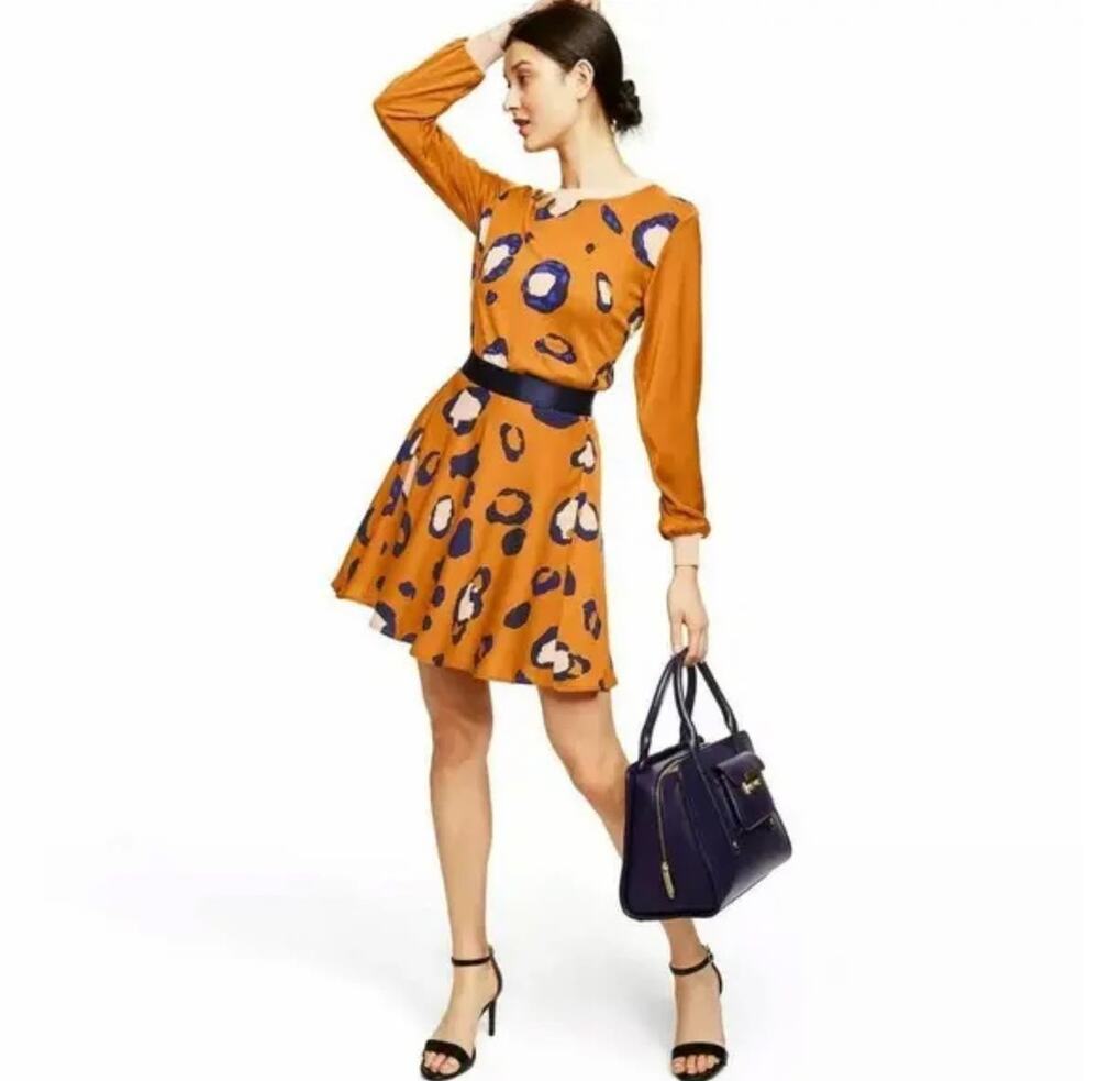 Phillip Lim x Target Animal Print High Waist A Line Mini Skirt Tan Leopard sz 4